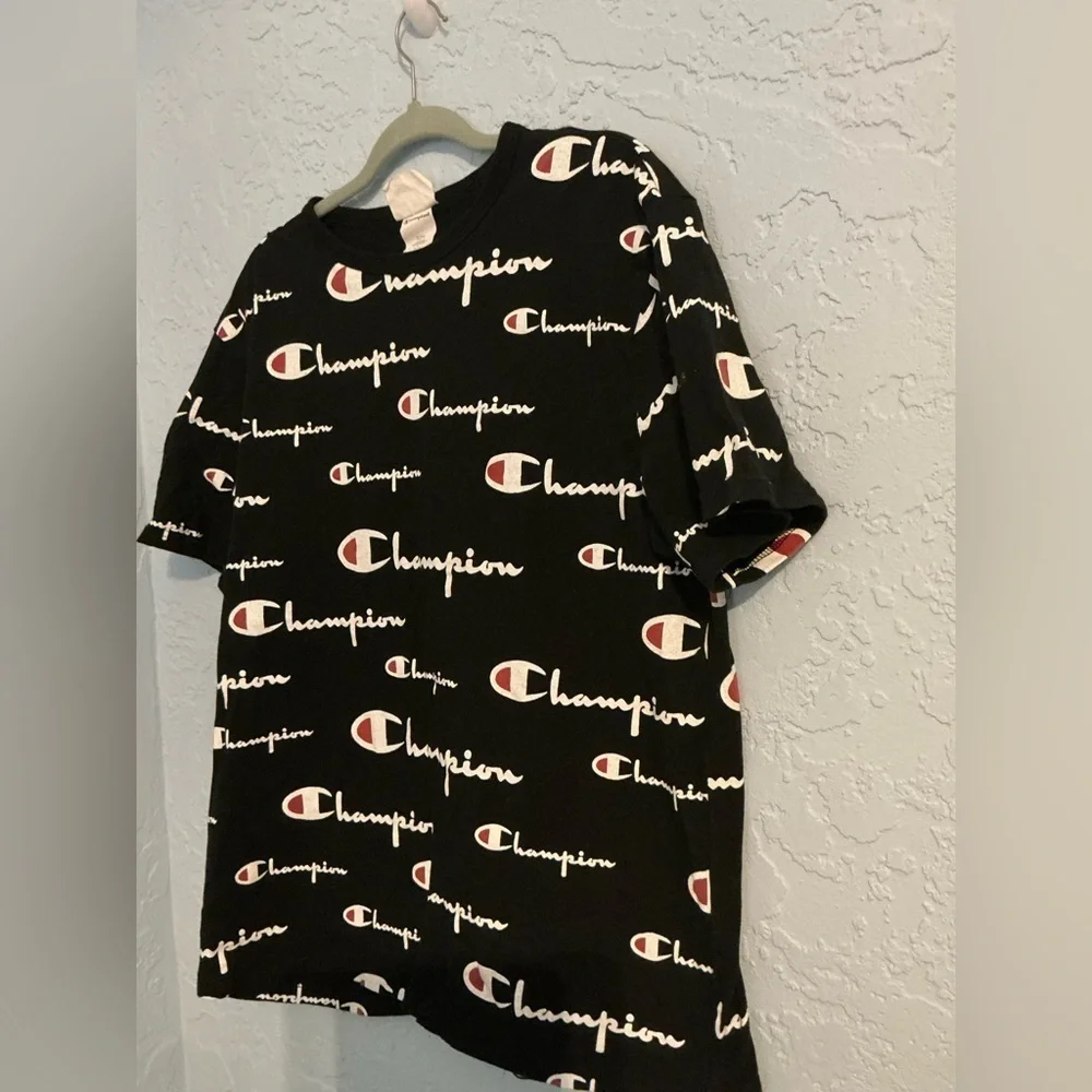 Champion Black and White Logo Tee - Picture 3 of 7